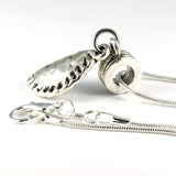 Pierogi Necklace | Dumpling Necklace a Food Jewelry Necklace on a 22 inch Silver Plated Snake Chain a Great Complement to your Pierogi Maker or Dumpling Mold Dumpling Maker Set helps make Polish Food