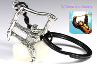 Dave The Bunny Monkey Keychain - Monkey Gifts for Women and Men a Great Animal Keychain