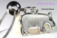 Dave The Bunny Hippo Necklace for Women and Men - A Great Animal Necklace for women and Men