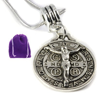 San Benito Medalla a Great Saint Benedict Medal Necklace or Cross Necklace for Men as a Protection Necklace for Protection from Evil Medallion Necklace Cross Chain Mens Cross Necklace of San Benito