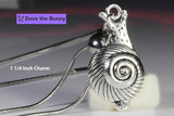 Dave The Bunny Snail Necklace - Nature Necklace for Men and Women