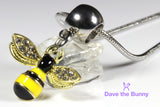 Honey Bee Necklace for Women and Men - Stainless Steel Chain Queen Bee Necklace for Women and Men or Bumble Bee Necklaces for Women and Men and Honey Bee Gifts for Women or Bumble Bee Gifts for Women