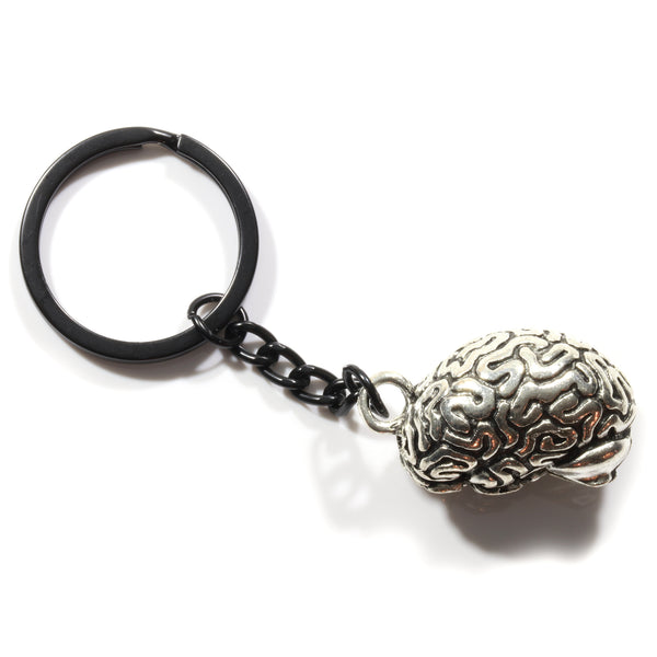 Brain Keychain - Brain Gifts or Horror Gifts and Neurology Gifts and Scary Gifts for Horror Fans and Gifts for Psychologists makes great Horror Movie Merchandise Horror Movie Gifts Novelty Keychains