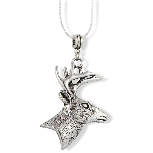 Deer Necklace for Men | Charm for Couples Women Jewelry Gift for Hunter Wildlife Outdoorsman