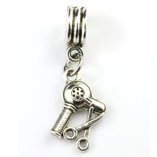 Hair Dryer and Scissors Charm