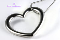 Heart Necklace - Heart Pendant Necklace or Heart Necklaces for Women Color Silver Heart Necklace for Couples or Gifts for Women a Great Heart Chain Necklace or Heart Jewelry Metal Heart for Necklace