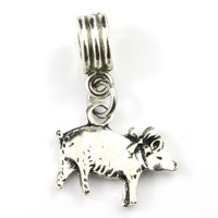 Pig with Bow Charm