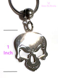 Skull Necklace for Men and Women - Gothic Jewelry or Goth Necklaces to use with a Pirate Costume Women and Men Skeleton Necklace or Skull Necklaces for Women or Skull Pendant and Demon Necklace Cool