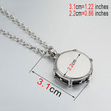 Snare Drum Necklace | Drumming Charm Stainless Steel Chain Necklace