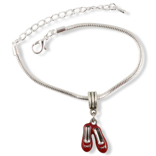 Ruby Slippers Bracelet | Wizard of Oz Jewelry Shoes Charm Bracelet